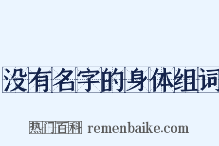 没有名字的身体组词是什么意思的图片